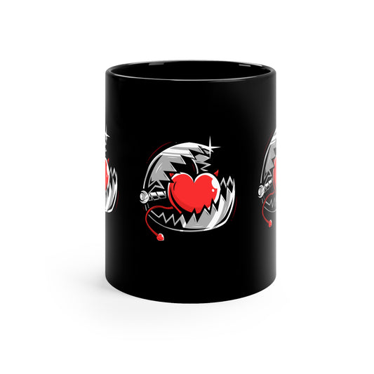11oz Black Mug - LOVE TRAP