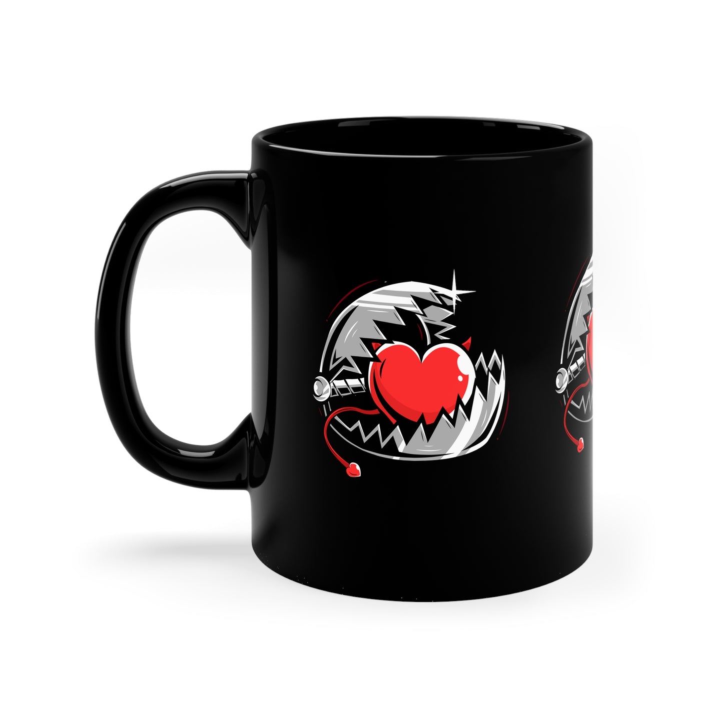 11oz Black Mug - LOVE TRAP